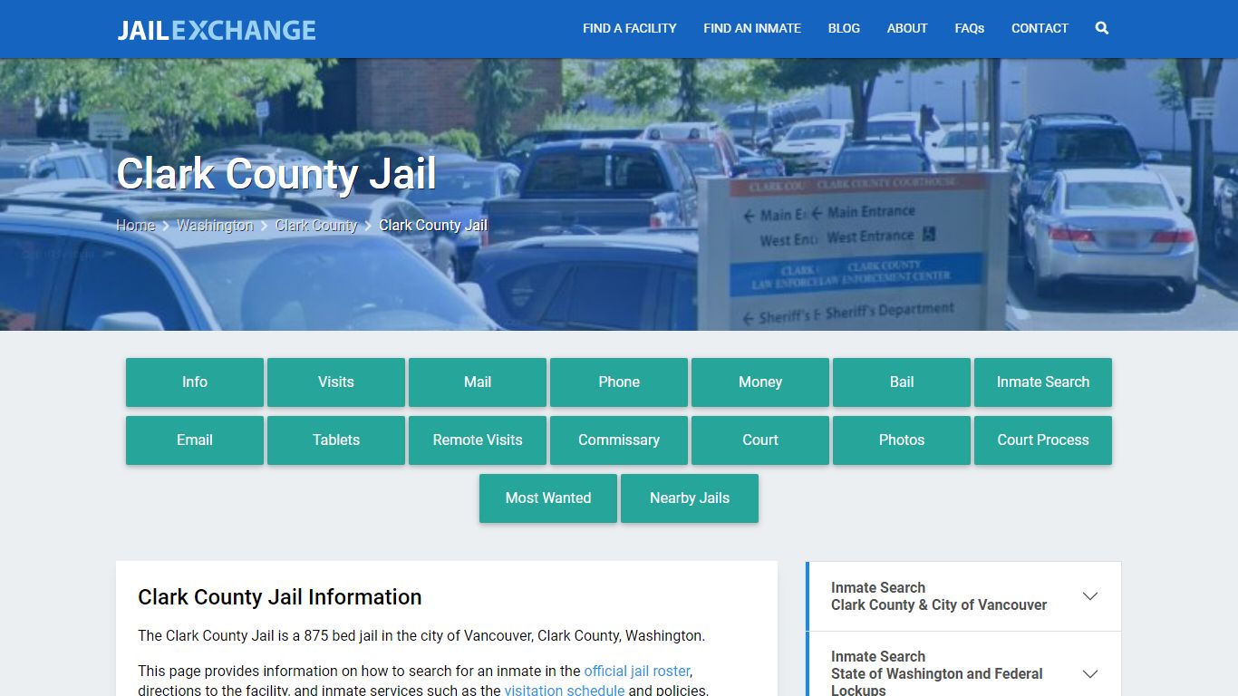 Clark County Jail, WA Inmate Search, Information